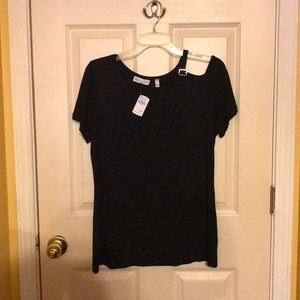 Black Neiman Marcus Cut Out shirt Size L